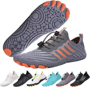 2025 Hiking Barefoot Shoes for Women Men, Grounded Footwear Non-Slip Water Shoes Unisex, Quickdry Wide Toe Barefoot Sneakers Lightweight Breathable Running Biking Swim River