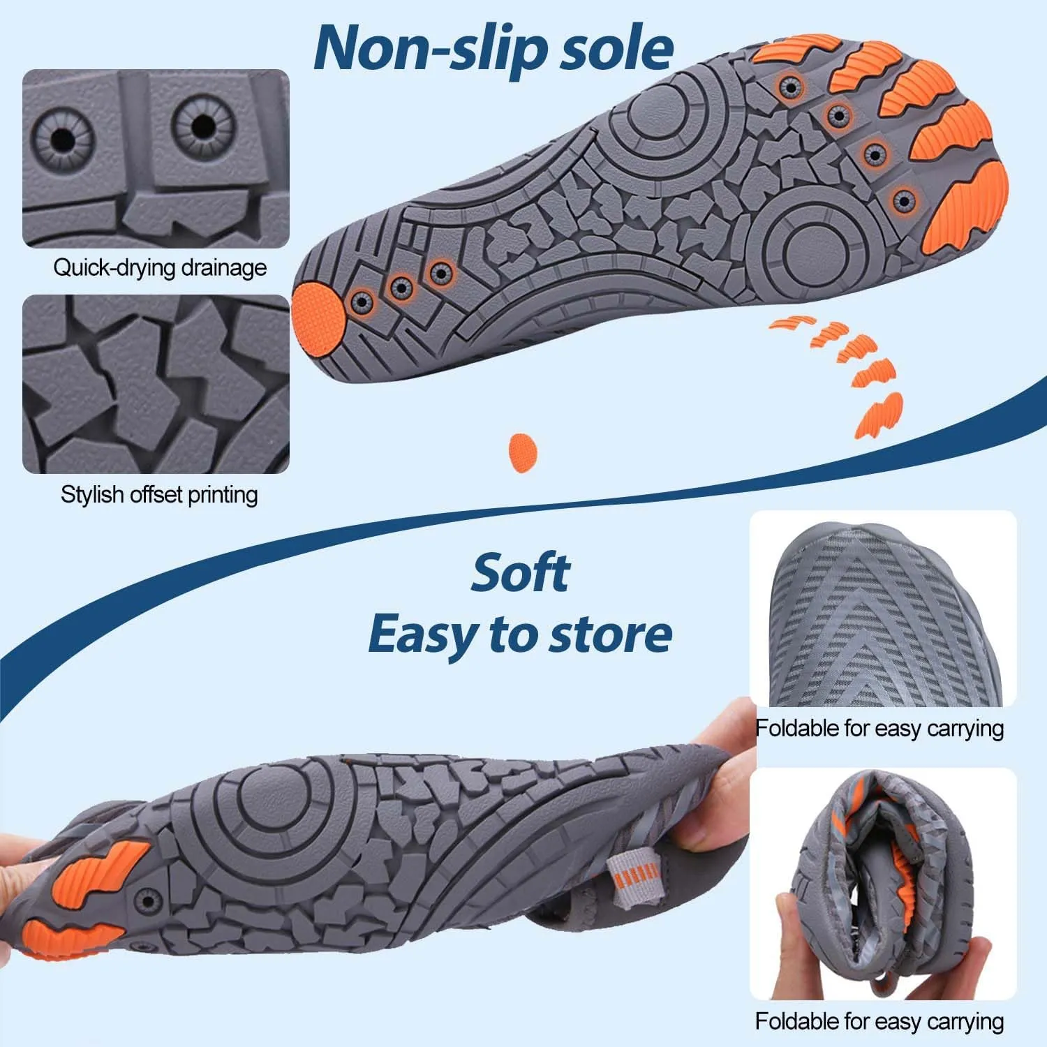 2025 Hiking Barefoot Shoes for Women Men, Grounded Footwear Non-Slip Water Shoes Unisex, Quickdry Wide Toe Barefoot Sneakers Lightweight Breathable Running Biking Swim River