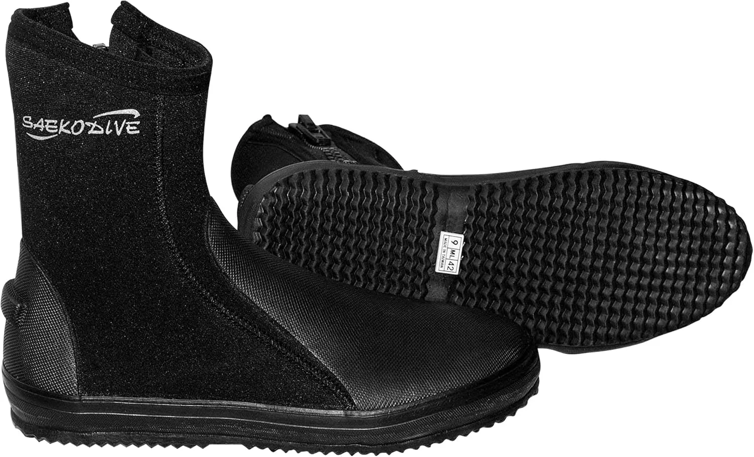 5mm Neoprene Dive Boots for Adults - Fin Holder & Anti-Slip Rubber Sole - for Scuba Diving, Spearfishing, River Tracing, Water Activities
