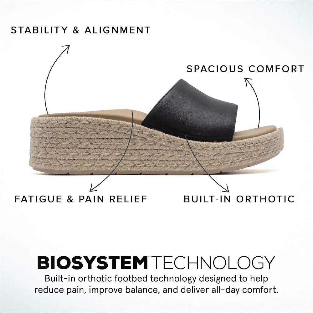 ABEO Solstice Slide Platform Sandals | Slip On Sandals Women | Espadrilles for Women | Ball of Foot Pain Relief | Built-In Metatarsal Pads Women | Ball Of Foot Cushions for Women