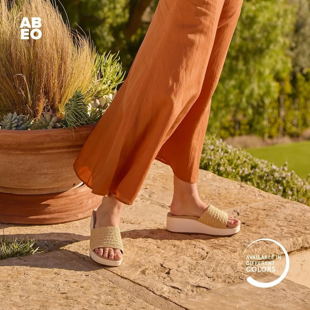 ABEO Solstice Slide Platform Sandals | Slip On Sandals Women | Espadrilles for Women | Ball of Foot Pain Relief | Built-In Metatarsal Pads Women | Ball Of Foot Cushions for Women