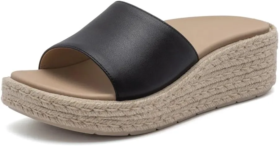 ABEO Solstice Slide Platform Sandals | Slip On Sandals Women | Espadrilles for Women | Ball of Foot Pain Relief | Built-In Metatarsal Pads Women | Ball Of Foot Cushions for Women