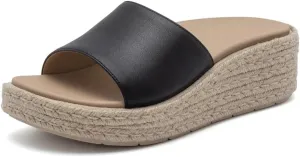 ABEO Solstice Slide Platform Sandals | Slip On Sandals Women | Espadrilles for Women | Ball of Foot Pain Relief | Built-In Metatarsal Pads Women | Ball Of Foot Cushions for Women