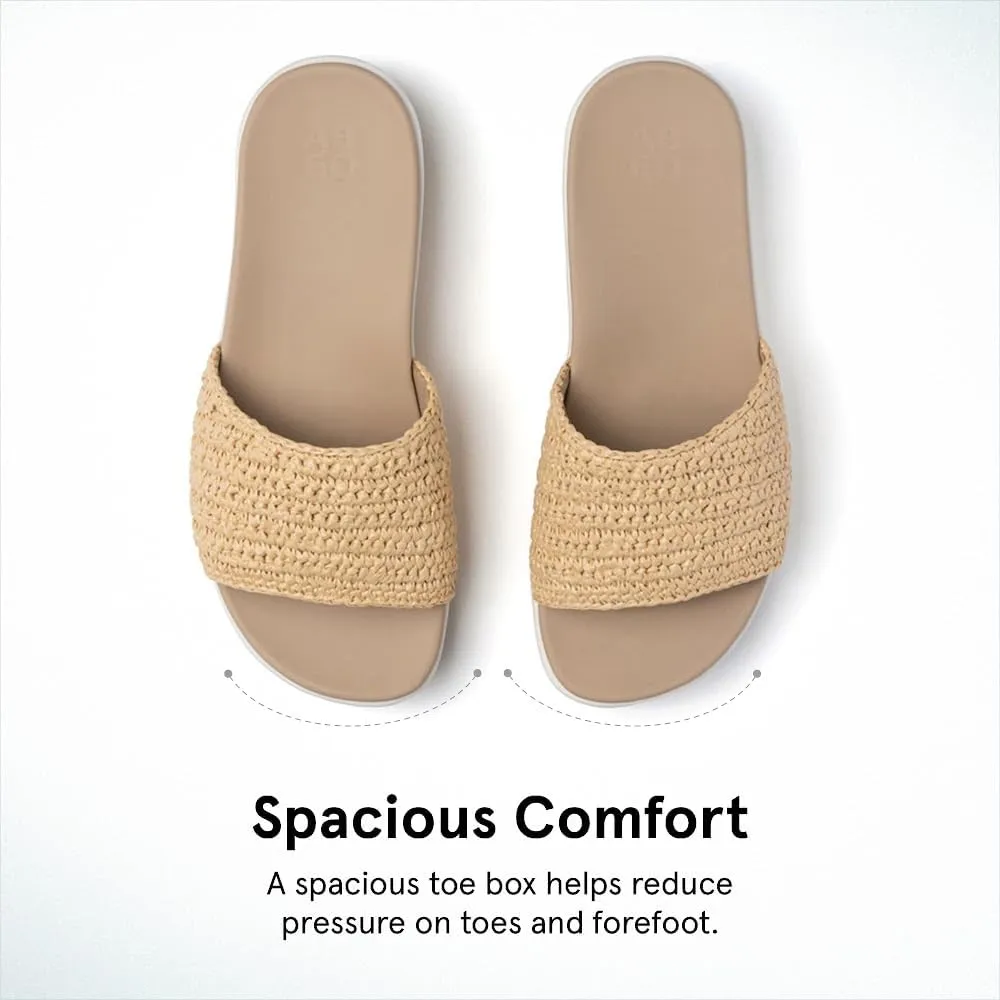 ABEO Solstice Slide Platform Sandals | Slip On Sandals Women | Espadrilles for Women | Ball of Foot Pain Relief | Built-In Metatarsal Pads Women | Ball Of Foot Cushions for Women