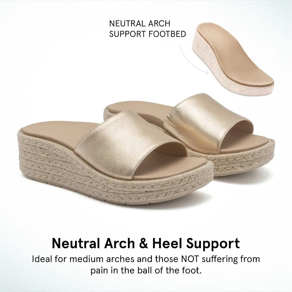 ABEO Solstice Slide Platform Sandals | Slip On Sandals Women | Espadrilles for Women | Sandals Women Dressy | Summer Shoes for Women | Built In Orthotic Insoles