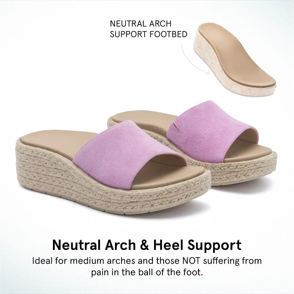 ABEO Solstice Slide Platform Sandals | Slip On Sandals Women | Espadrilles for Women | Sandals Women Dressy | Summer Shoes for Women | Built In Orthotic Insoles