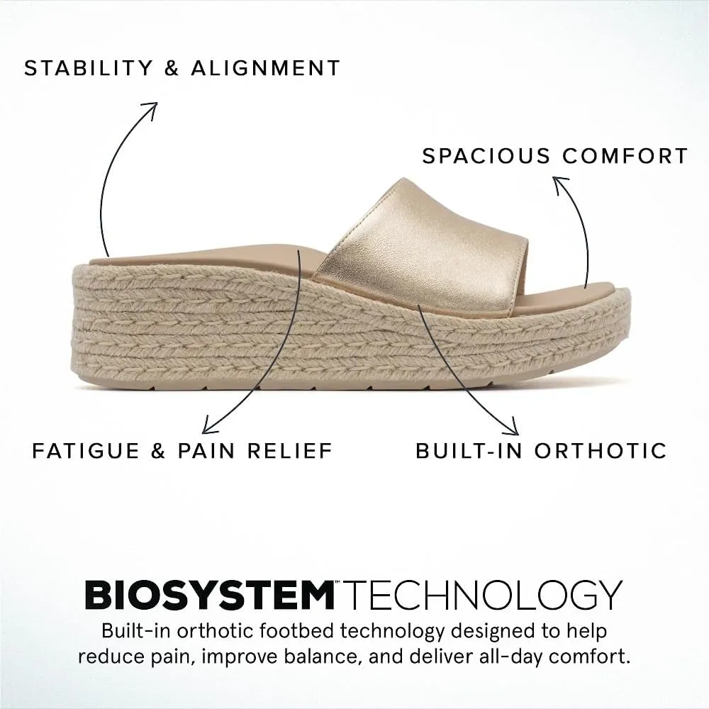 ABEO Solstice Slide Platform Sandals | Slip On Sandals Women | Espadrilles for Women | Sandals Women Dressy | Summer Shoes for Women | Built In Orthotic Insoles