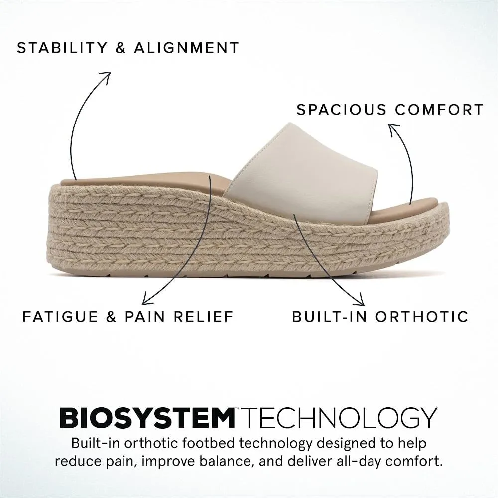 ABEO Solstice Slide Platform Sandals | Slip On Sandals Women | Espadrilles for Women | Sandals Women Dressy | Summer Shoes for Women | Built In Orthotic Insoles