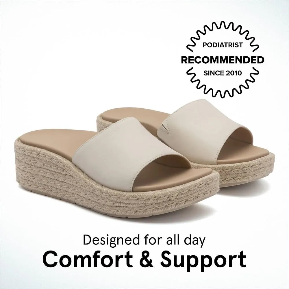 ABEO Solstice Slide Platform Sandals | Slip On Sandals Women | Espadrilles for Women | Sandals Women Dressy | Summer Shoes for Women | Built In Orthotic Insoles