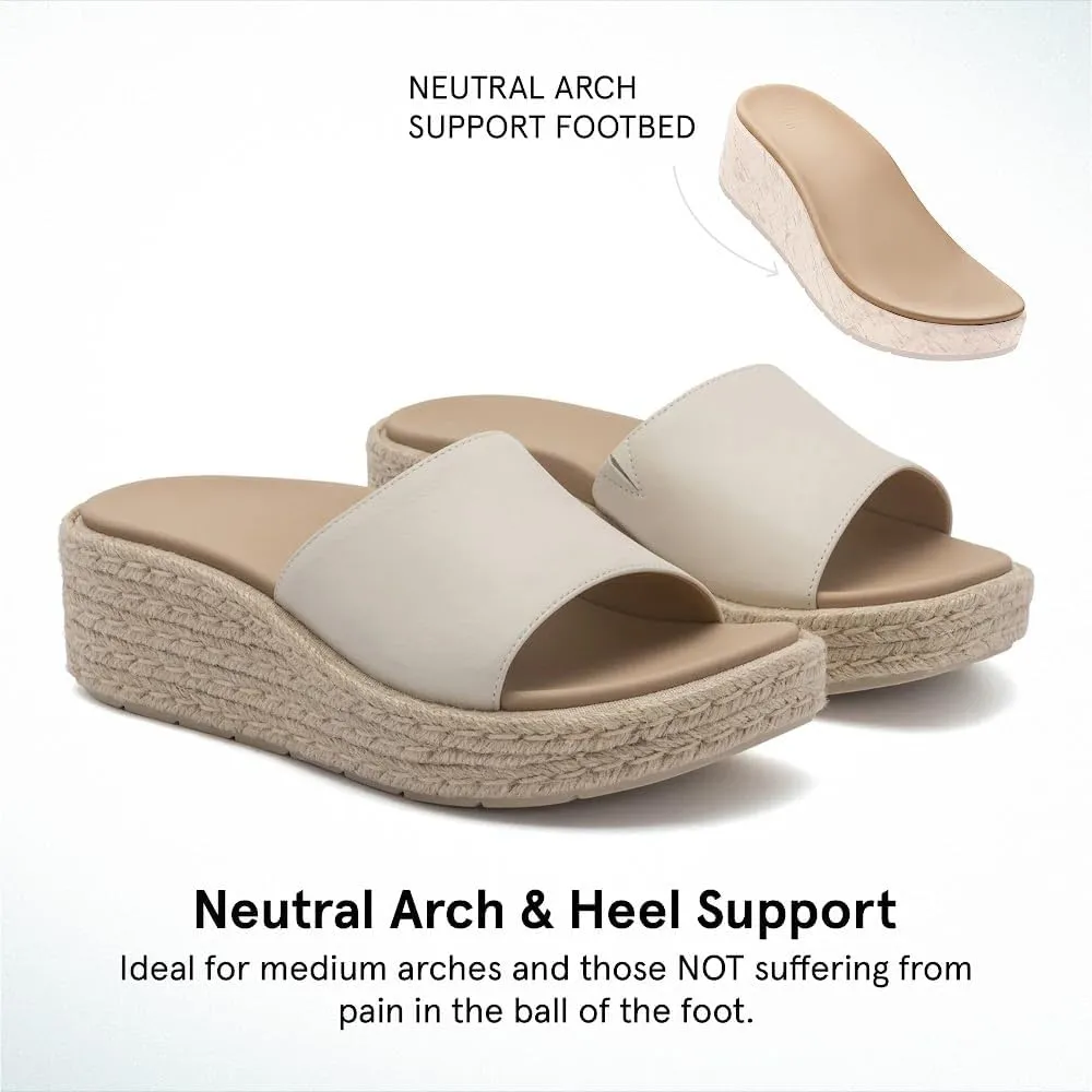 ABEO Solstice Slide Platform Sandals | Slip On Sandals Women | Espadrilles for Women | Sandals Women Dressy | Summer Shoes for Women | Built In Orthotic Insoles