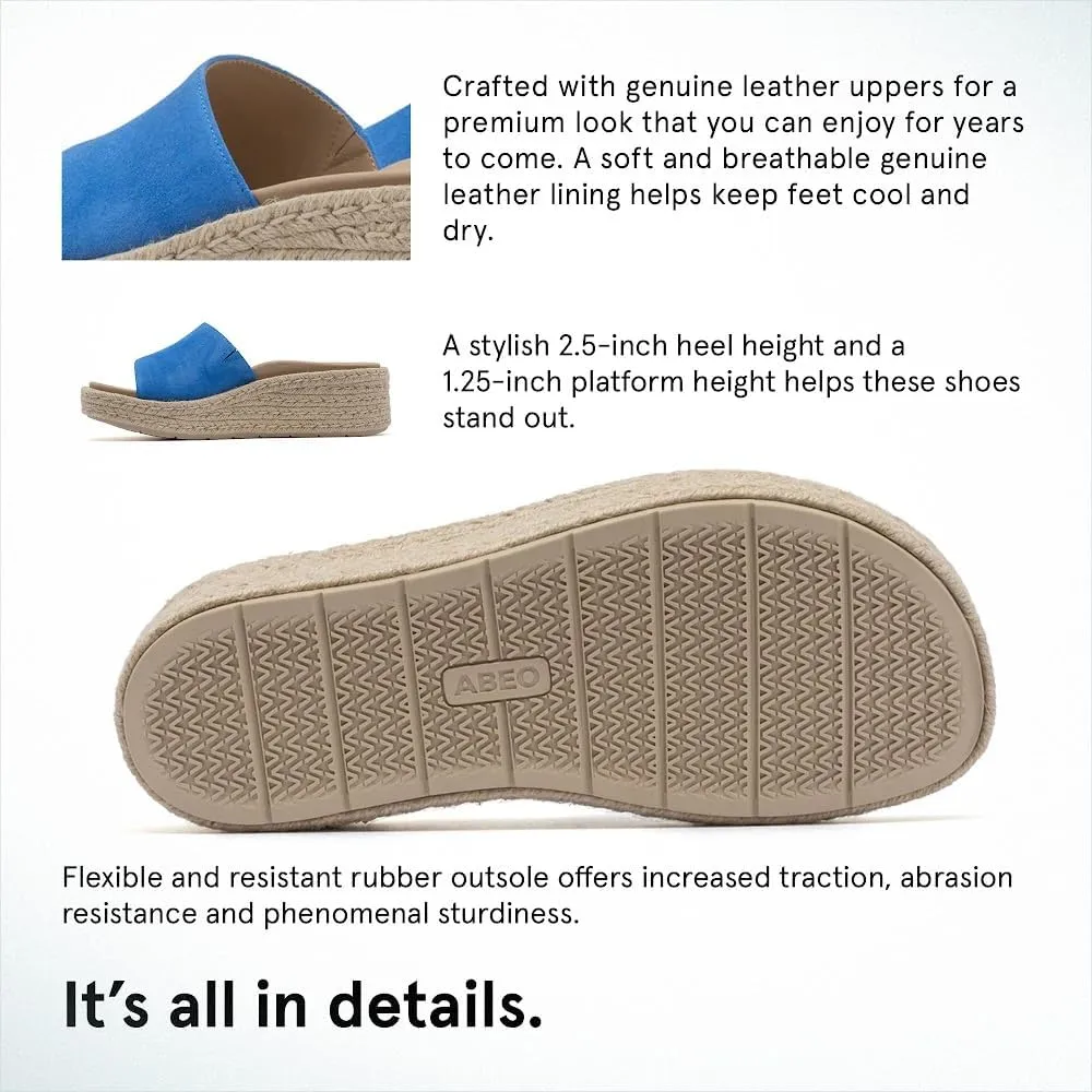 ABEO Solstice Slide Platform Sandals | Slip On Sandals Women | Espadrilles for Women | Sandals Women Dressy | Summer Shoes for Women | Built In Orthotic Insoles