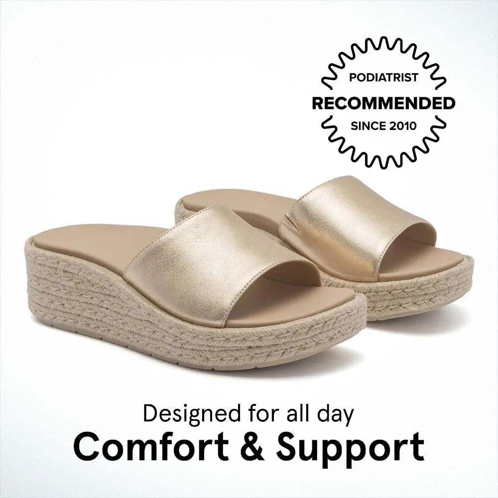 ABEO Solstice Slide Platform Sandals | Slip On Sandals Women | Espadrilles for Women | Sandals Women Dressy | Summer Shoes for Women | Built In Orthotic Insoles