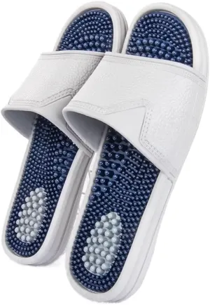 Acupressure Foot Reflexology Massage Slippers Women Men Foot Pain Relief Massage Sandals Promoting Blood Circulation Myofascial Release Trigger Point Acupuncture (Color : Grey/Blue, Size : 7.5/8)