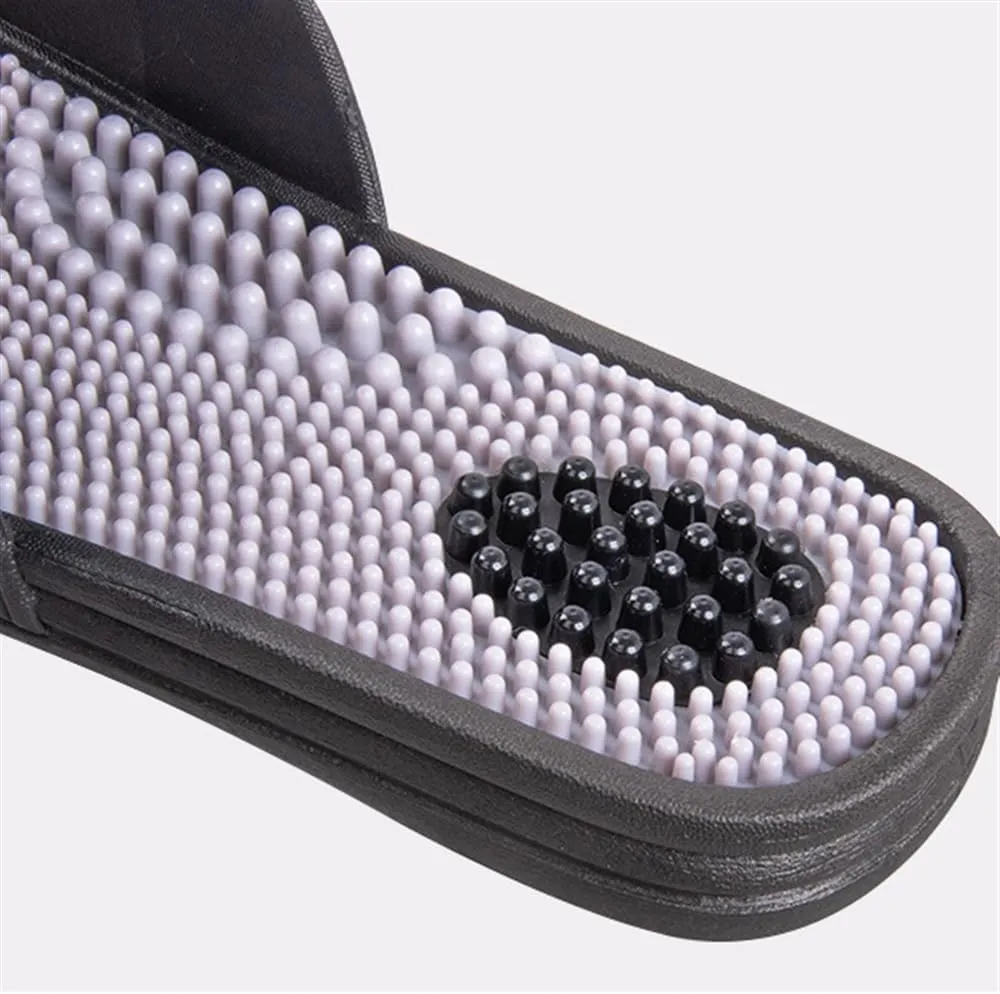 Acupressure Foot Reflexology Massage Slippers Women Men Foot Pain Relief Massage Sandals Promoting Blood Circulation Myofascial Release Trigger Point Acupuncture (Color : Grey/Blue, Size : 7.5/8)