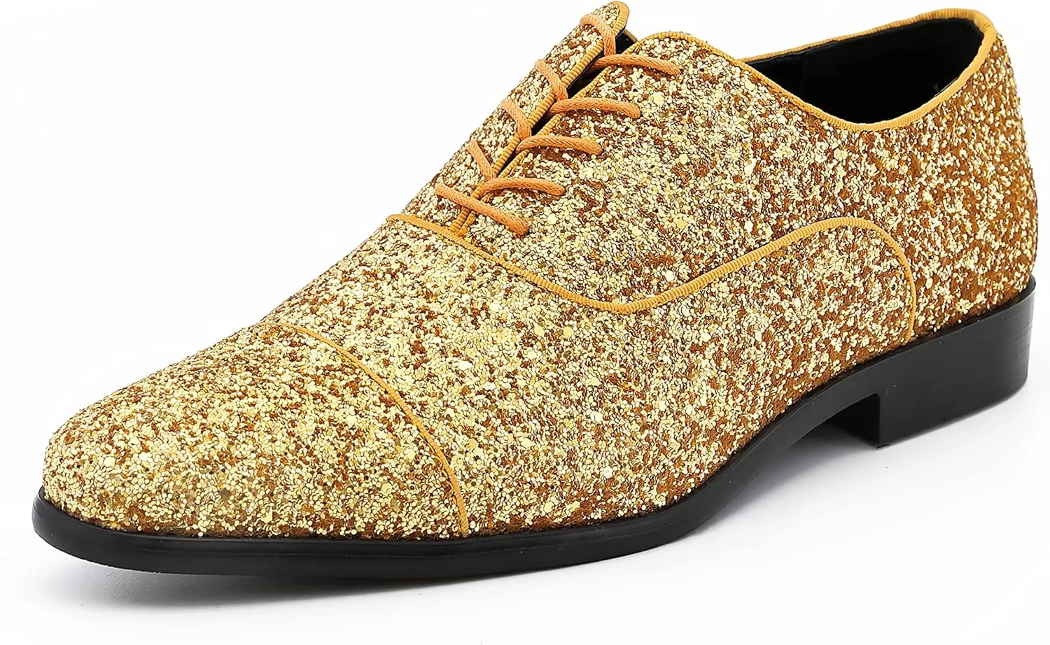 Amali Barnes Mens Dress Shoes Sparkly Glitter Encrusted Tuxedo Slip on Loafers for Men - The Original Smoking Men Dress Shoes Runs Large - GO 1/2 Size Down