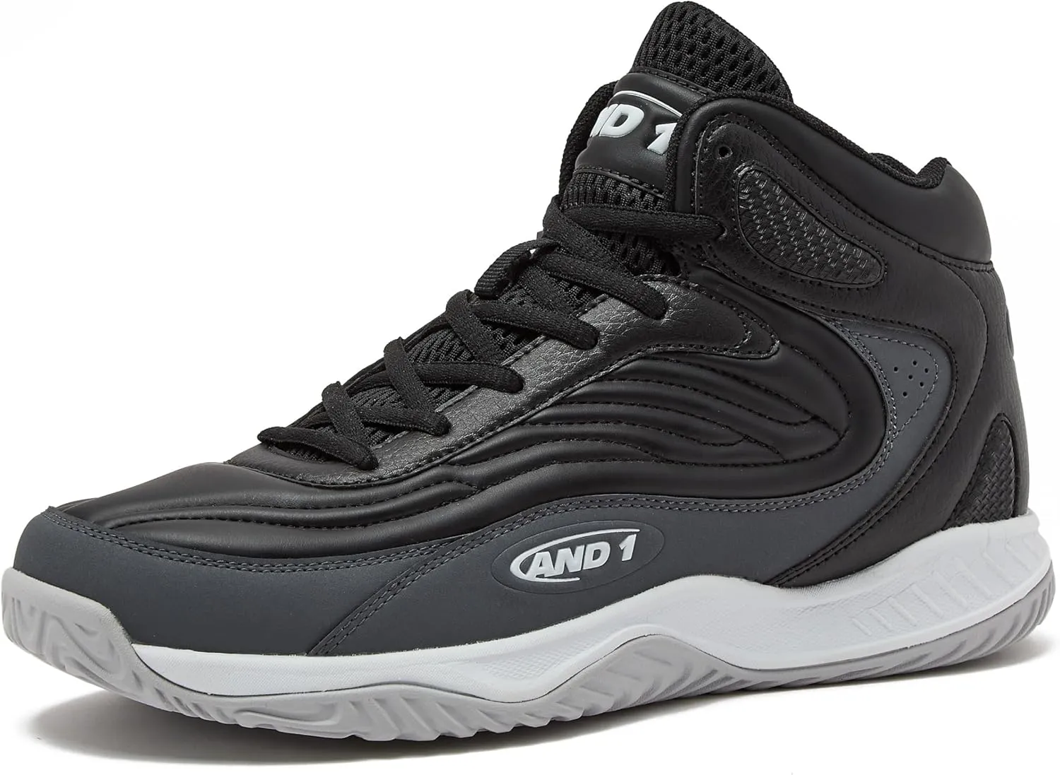 AND1 Pulse 3.0 Basketball Shoes for Men, Indoor or Outdoor, Street or Court Basketball Sneakers Men - Black, Red, or White Size 7 to 15