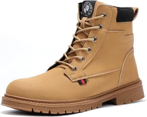 ANGRYRAM Steel Toe Boots for Men Comfortable Waterproof Construction Work Boots for Men Slip Resistant Lightweight Safety Shoes Botas de Trabajo Seguridad para Hombre