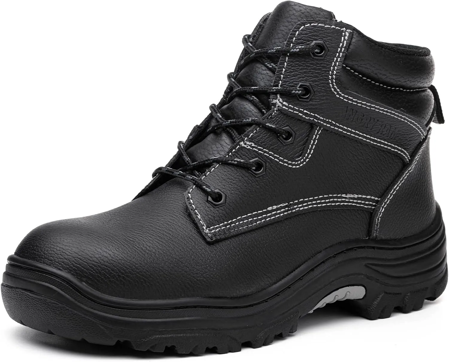 ANGRYRAM Work Boots for Men Steel Toe Boots Lightweight Indestructible Construction Safety Boots