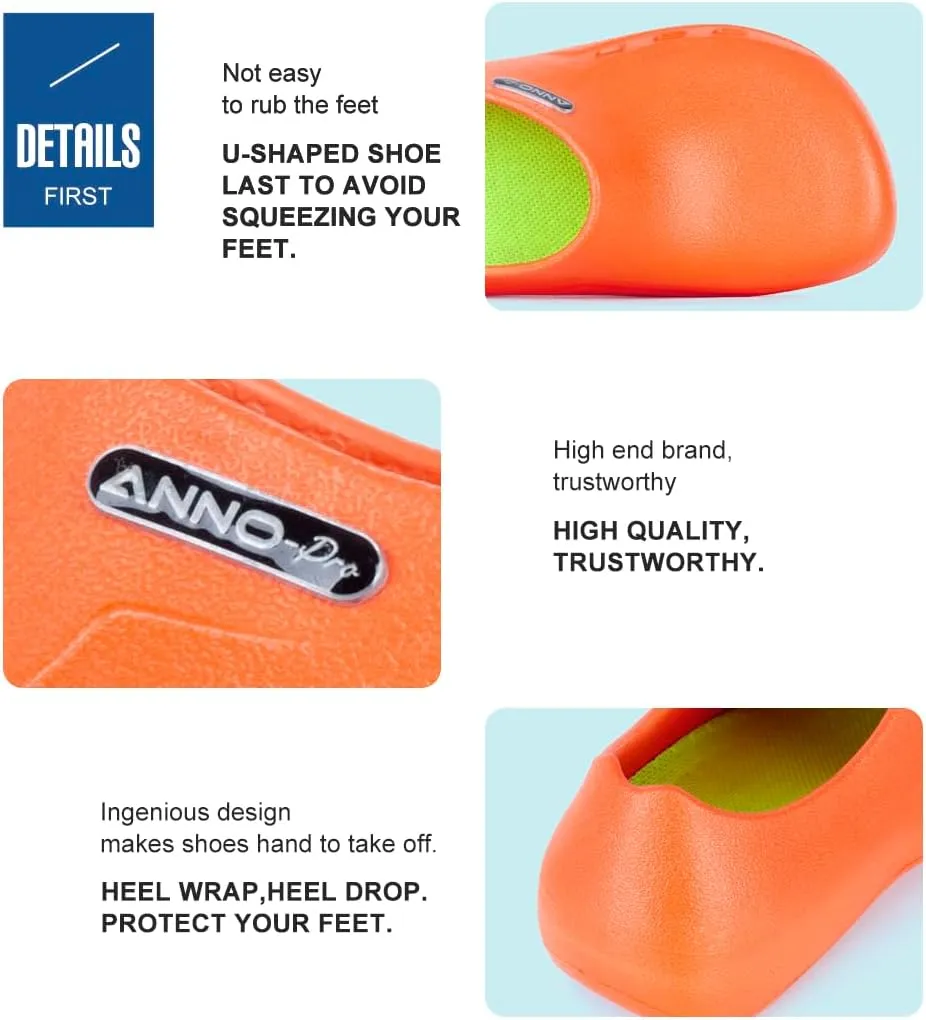 ANNO Soft Medical Clogs EVA Nurse Surgical Shoes Unisex Anti-Slip Garden Chef Shoes for Men Women Healthcare Workers Mules Slippers
