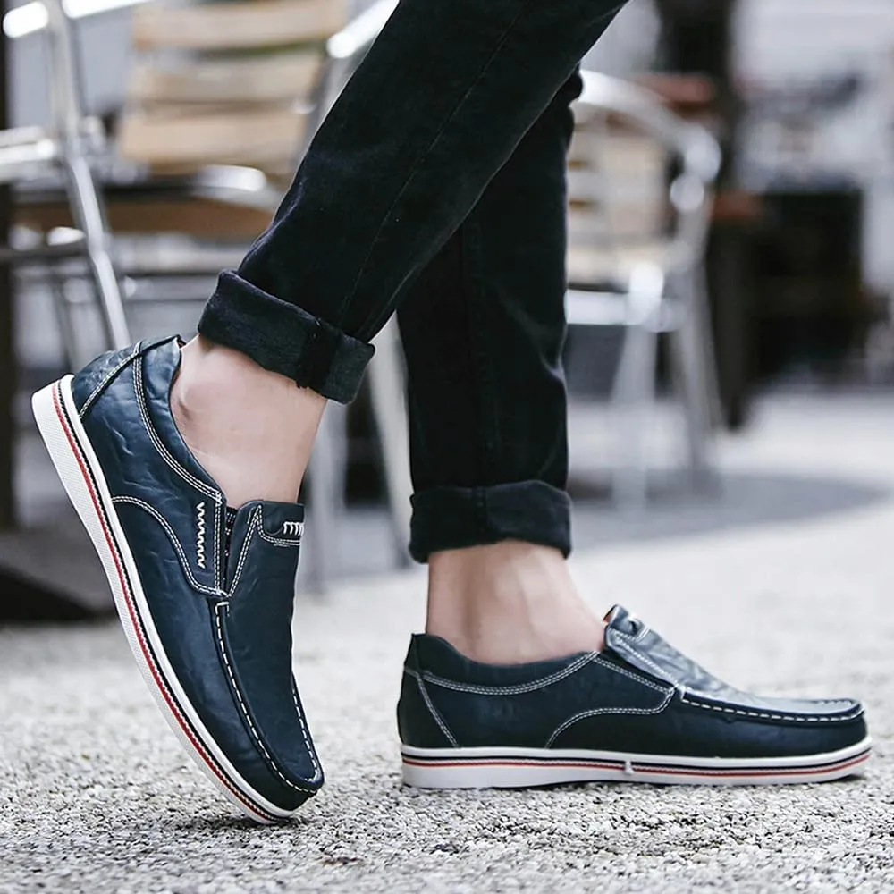 Asifn Men's Casual Driving Loafers Business Leather Men Comfort Shoes Sport Walking Light Moccasin Fashion
