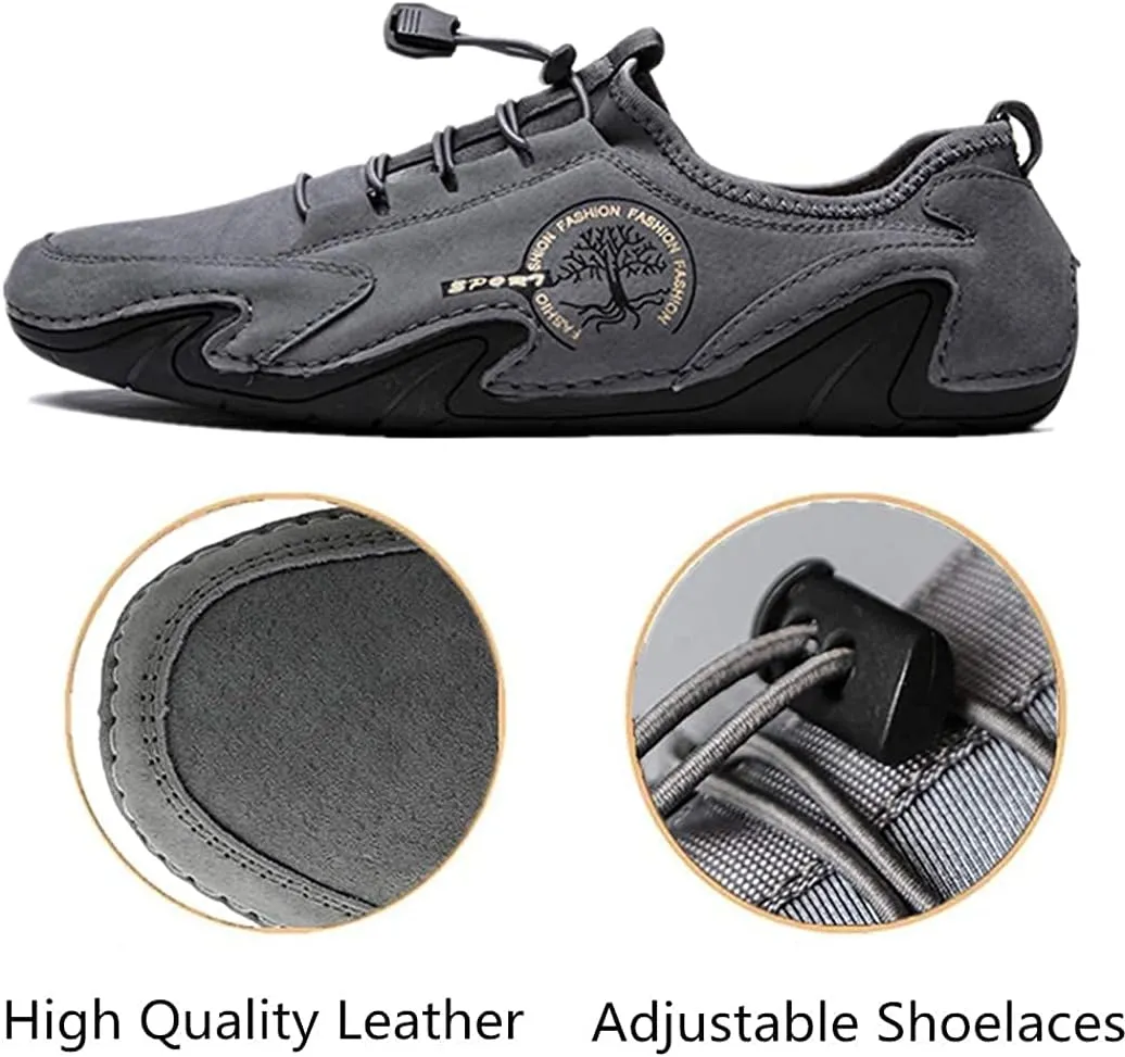 Asifn Men's Casual Loafers Slip On Boat Shoes Comfort Driving Outdoor Work Office Dress Sneakers Leather Lace up Mocassins