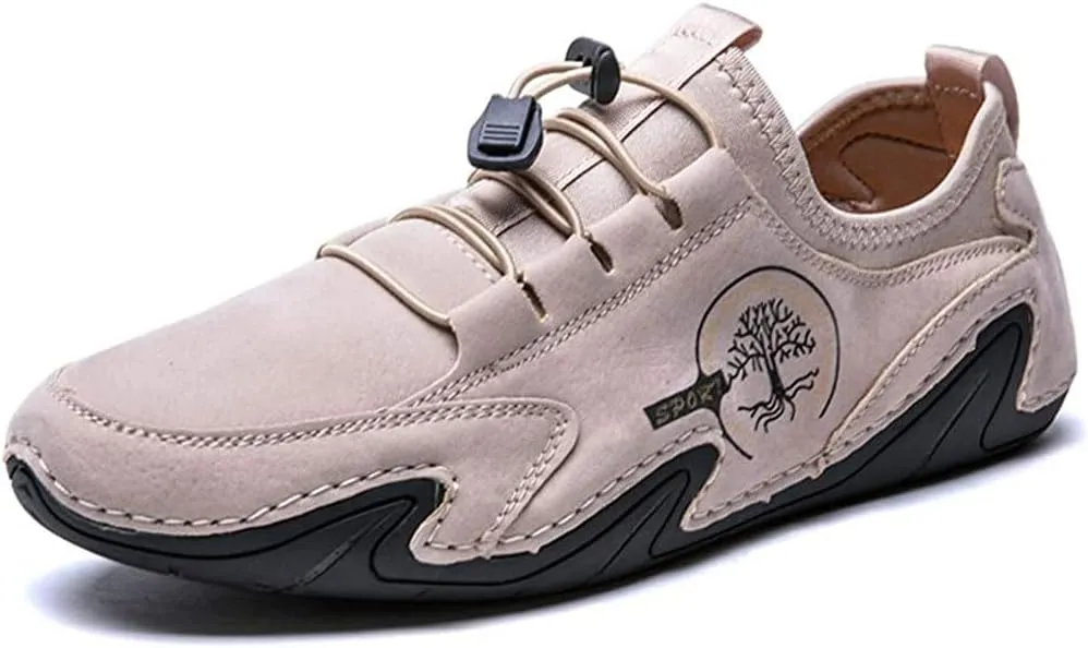 Asifn Men's Casual Loafers Slip On Boat Shoes Comfort Driving Outdoor Work Office Dress Sneakers Leather Lace up Mocassins