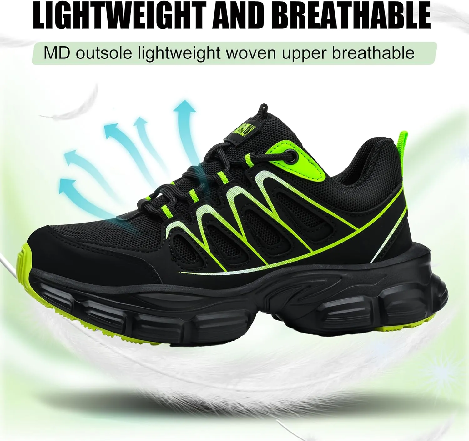 Asiman Steel Toe Shoes for Women Pink Safety Toe Shoes Breathable Lightweight Composite Work Sneakers