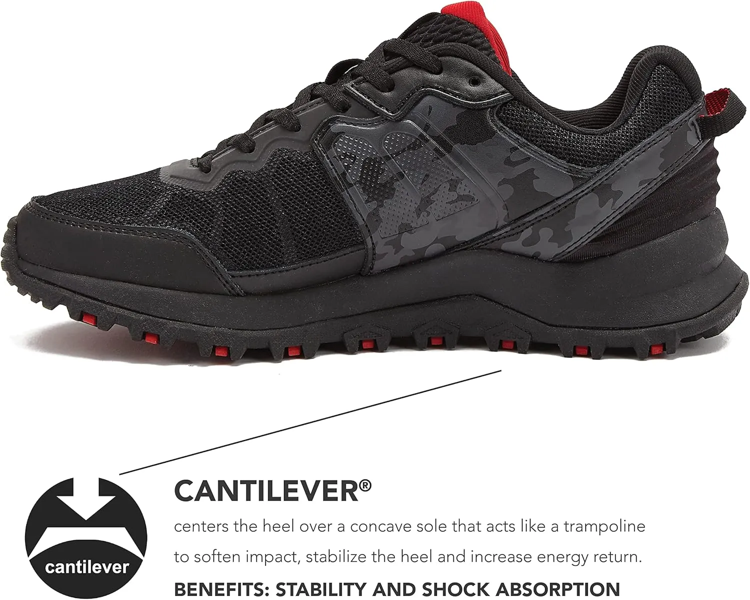 Avia Ultra Men’s Trail Running Shoes, Lightweight Breathable Mesh Sneakers for Men