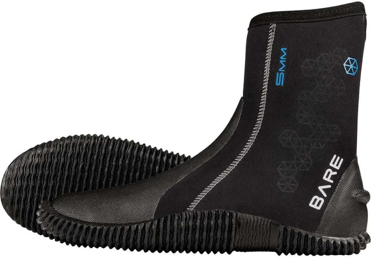 Bare 5mm unisex-adult S-Flex Boots, Black, 10