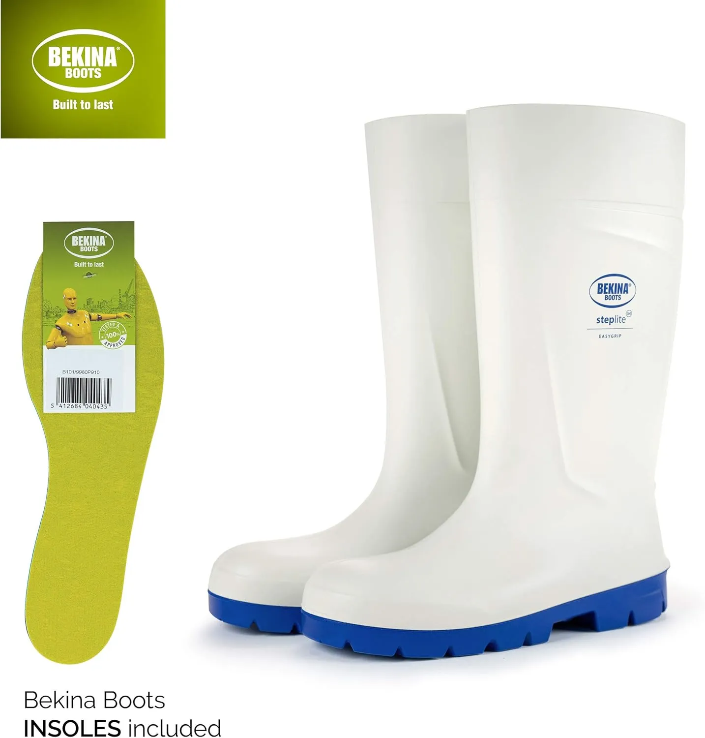 Bekina Steplite EasyGrip S4 Safety Toe Wellington Boots for Men and Women - Lightweight Waterproof SRC Certified Non Slip Steel Toe Boots for Men and Women