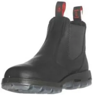 Black Slip-on Steel Toe full grain Leather Boot