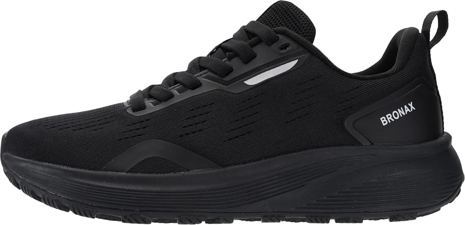 BRONAX Men's Wide Toe Box Running Shoes | Natural Foot Shape Tennis Sneakers