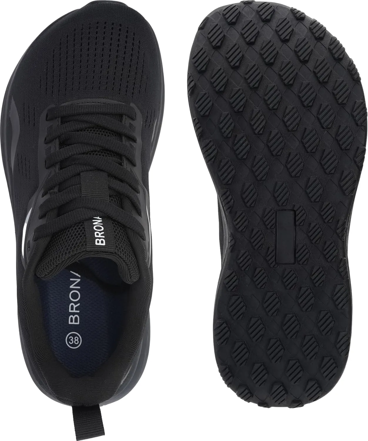BRONAX Men's Wide Toe Box Running Shoes | Natural Foot Shape Tennis Sneakers