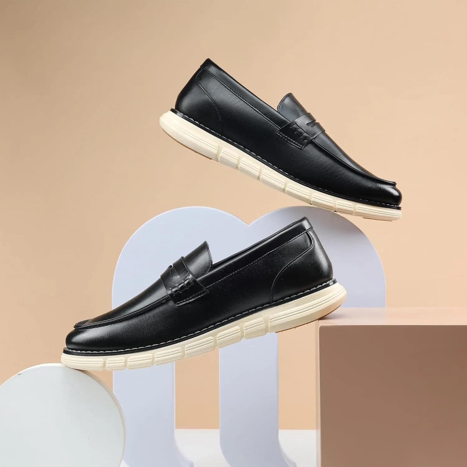 Bruno Marc Men's Casual Dress Shoes Slip-on Lightweight Penny Loafers EZFlex GlideBreeze