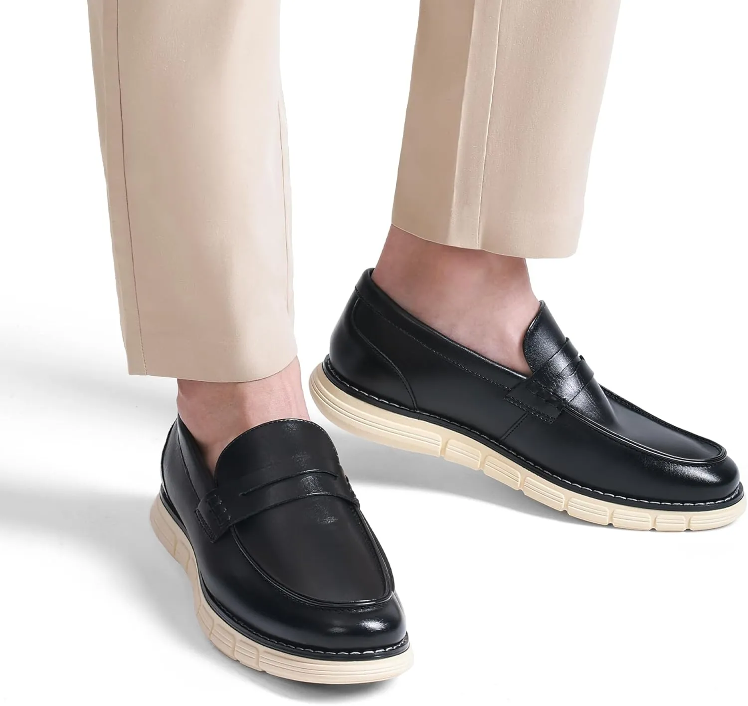 Bruno Marc Men's Casual Dress Shoes Slip-on Lightweight Penny Loafers EZFlex GlideBreeze