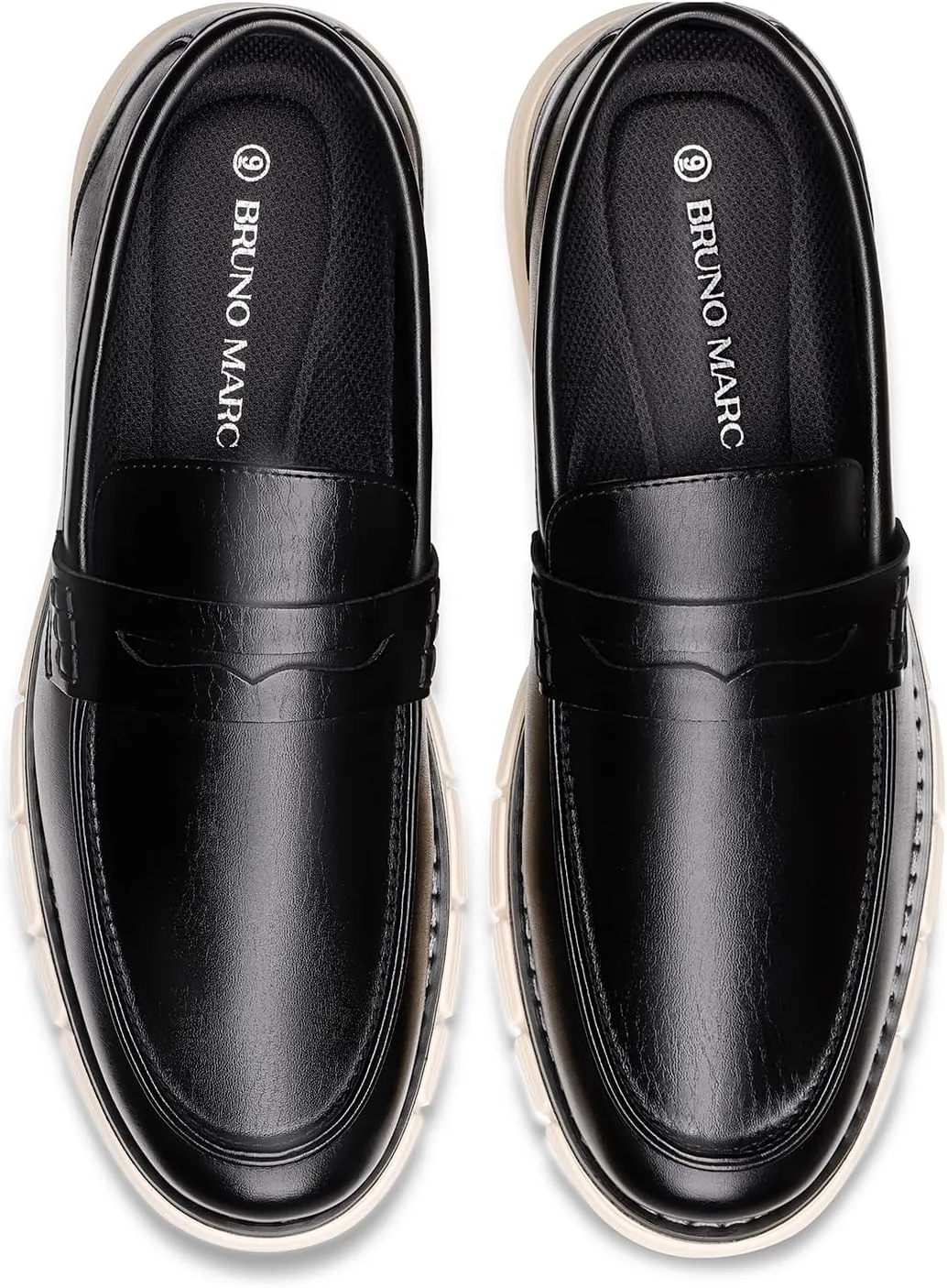 Bruno Marc Men's Casual Dress Shoes Slip-on Lightweight Penny Loafers EZFlex GlideBreeze