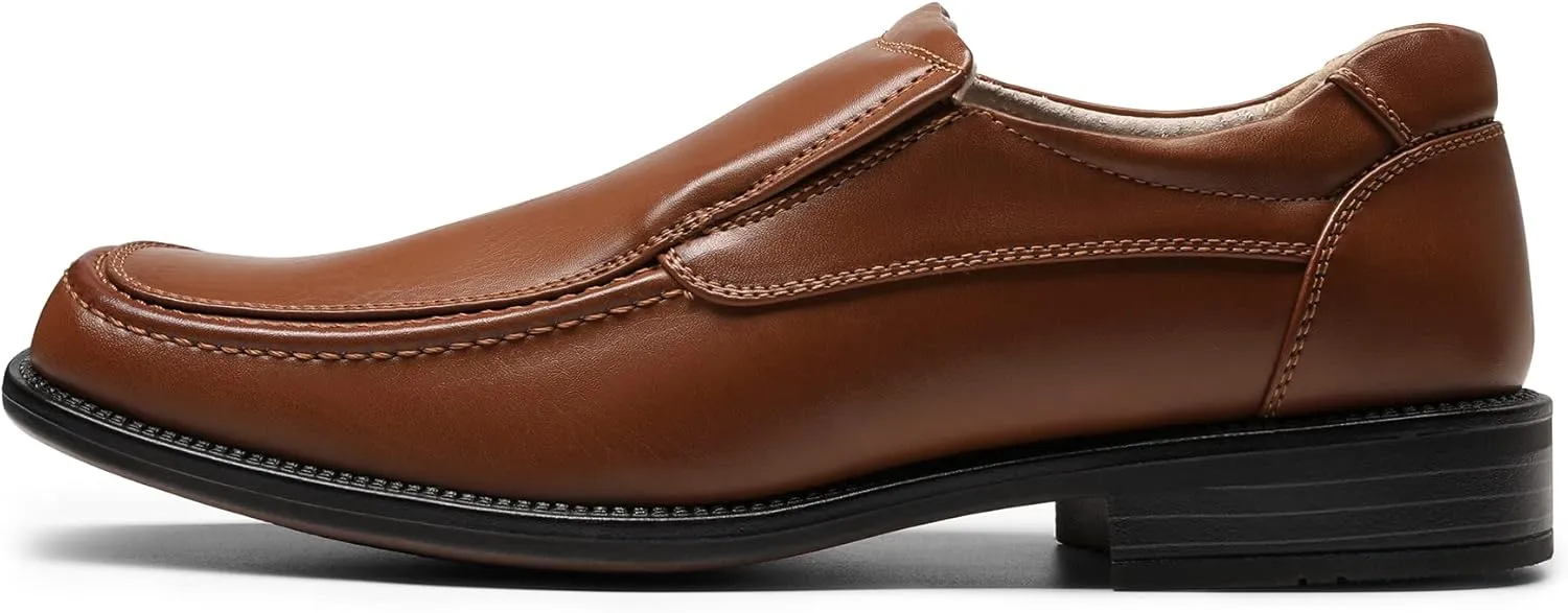 Bruno Marc Men's Goldman-02 Slip on Leather Lined Square Toe Dress Loafers Shoes for Casual Weekend Formal Work