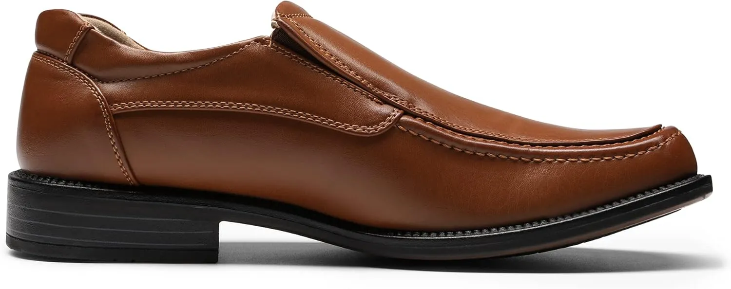 Bruno Marc Men's Goldman-02 Slip on Leather Lined Square Toe Dress Loafers Shoes for Casual Weekend Formal Work