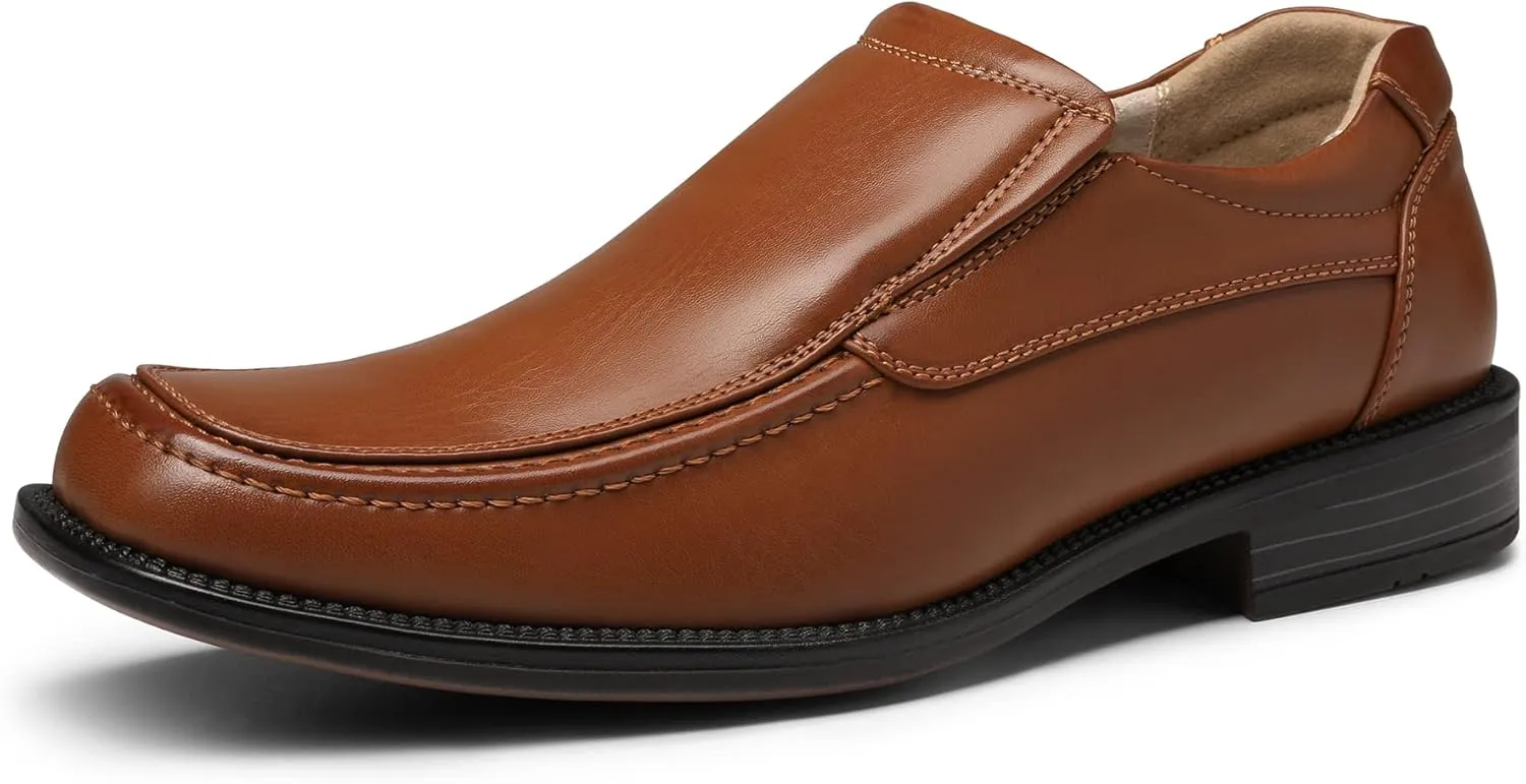 Bruno Marc Men's Goldman-02 Slip on Leather Lined Square Toe Dress Loafers Shoes for Casual Weekend Formal Work