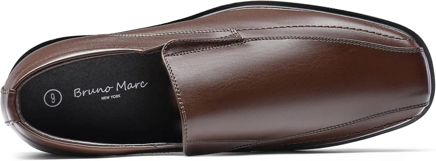 Bruno Marc Men's Square Toe Dress Loafers Formal Shoes