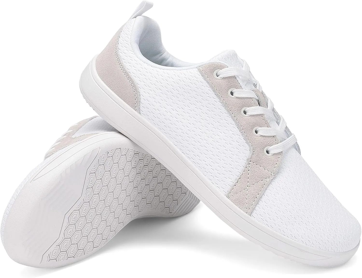 BXYJDJ Men's Barefoot Wide Toe Box Walking Shoes Extra Wide Width Minimalist Shoes Breathable Zero Drop Comfortable Shoes Non-Slip Fashion Sneakers