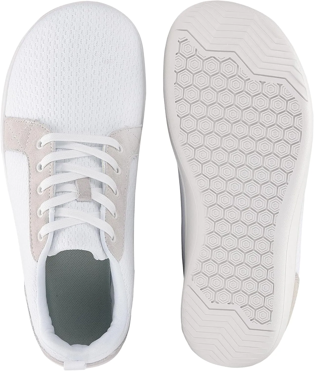 BXYJDJ Men's Barefoot Wide Toe Box Walking Shoes Extra Wide Width Minimalist Shoes Breathable Zero Drop Comfortable Shoes Non-Slip Fashion Sneakers