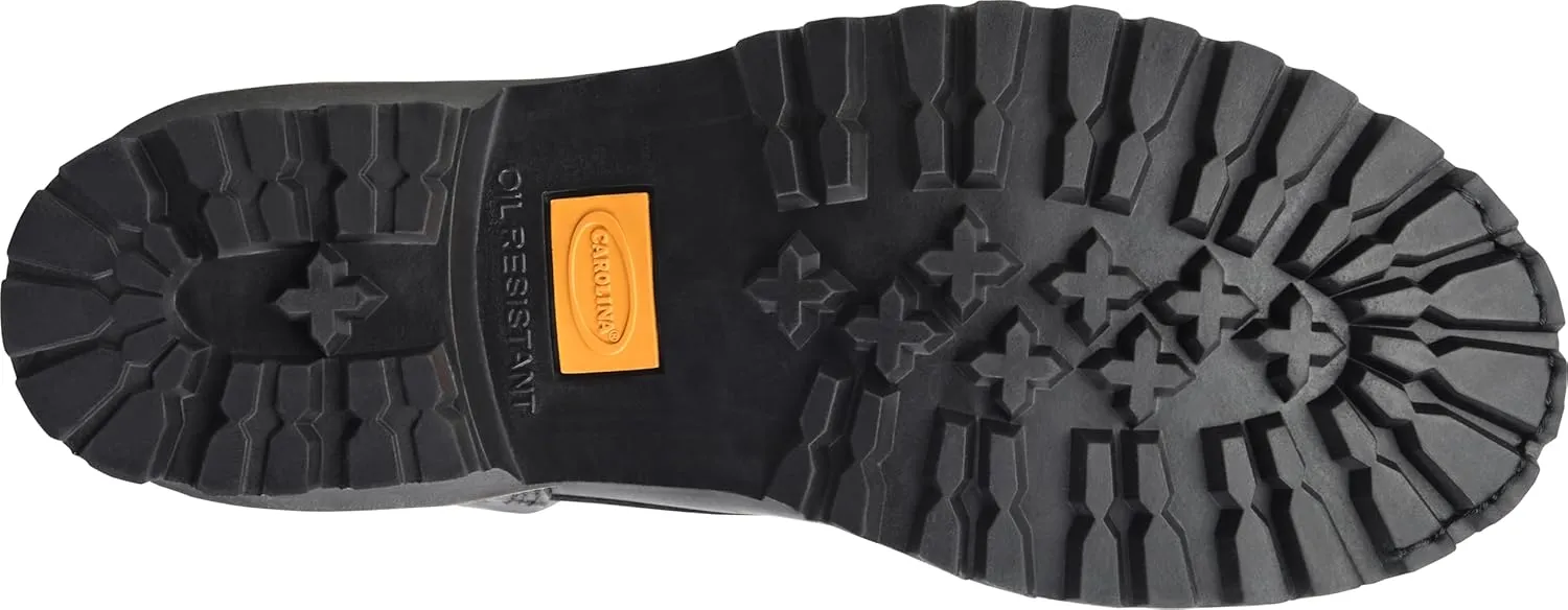Carolina Elm 8" Waterproof Logger Boots for Men - Crazy Horse Leather Upper, Pillow Cushion Footbed, and Oil- and Slip-Resistant Outsole, EH-Rated