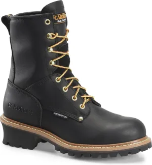 Carolina Elm 8" Waterproof Logger Boots for Men - Crazy Horse Leather Upper, Pillow Cushion Footbed, and Oil- and Slip-Resistant Outsole, EH-Rated