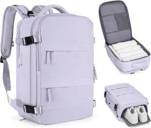 Carry On Backpack Personal Item Travel Backpack For Women Airline/Flight Approved Waterproof Sports Luggage Casual Daypack Small Hiking Backpack Purple