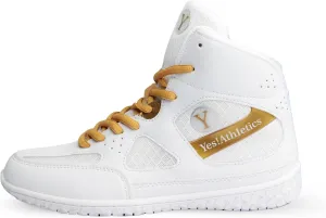 Champion2 Women's Wrestling Shoes, Boxing Shoes - Durable, Lightweight, Breathable Training Sneakers for MMA, Powerlifting, Weightlifting, Fitness - White Gold