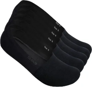 Cloud No Show Socks for Men & Women - Terry Organic Cotton Non Slip, Invisible, Seamless Design, Perfect for Sneakers & Loafers, Men's Footies Socks No Show - (Black, Medium, 5Pack)