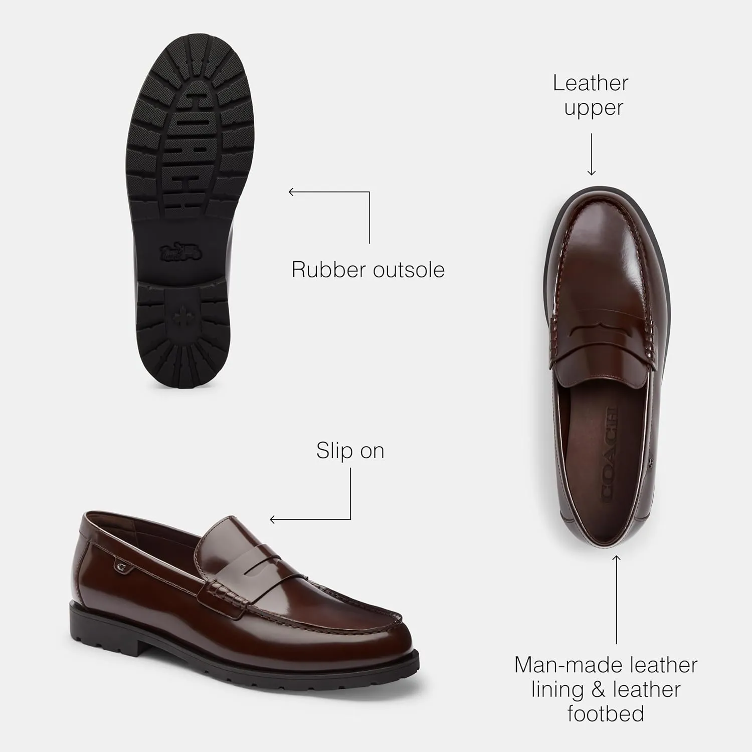 COACH Men's Reagan Penny Loafer