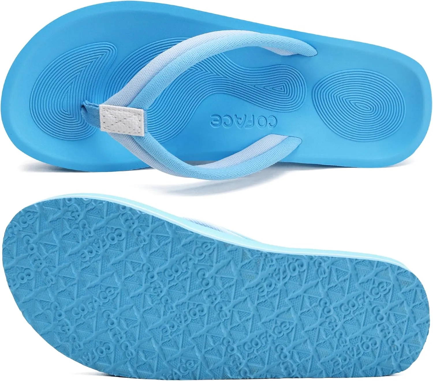 COFACE Flip Flops For Women with Arch Support Comfortable Woman Thong-Sandals Yoga Mat Lightweight Orthopedic Womens Flip-Flop