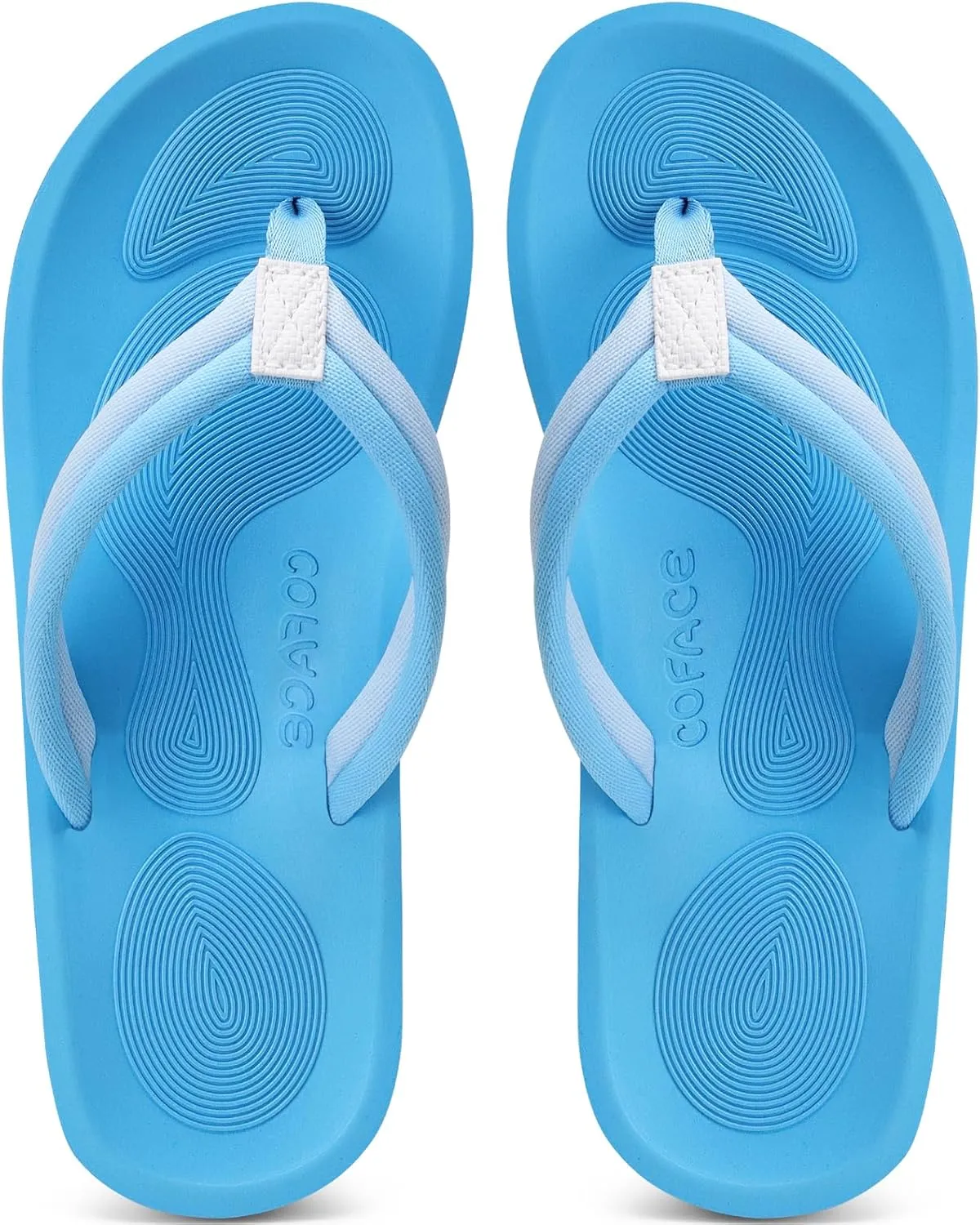 COFACE Flip Flops For Women with Arch Support Comfortable Woman Thong-Sandals Yoga Mat Lightweight Orthopedic Womens Flip-Flop
